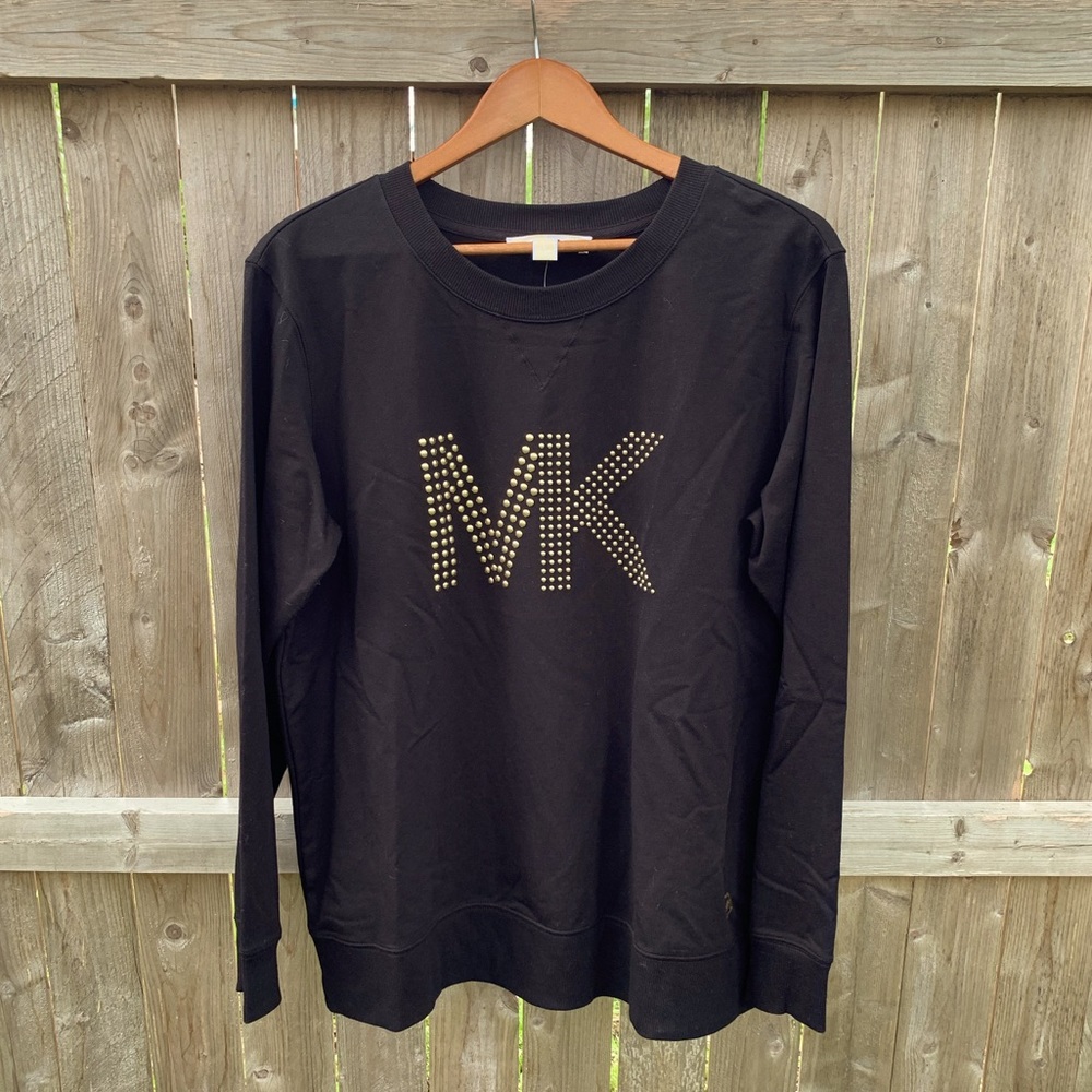 SOLD - NWT - Michael Kors MK Studded Longsleeve Sweatshirt
